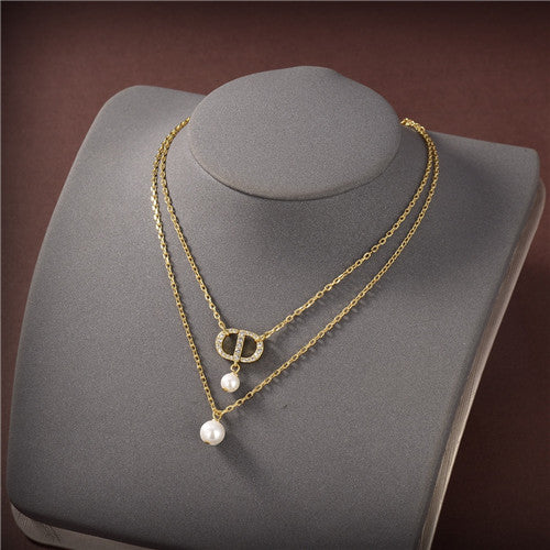High Quality Luxury Dior Pearl Necklace – Style 50855