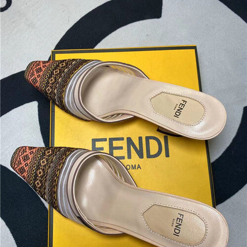 High Quality Luxury Fendi High Heel Slippers – Style 70323 product detail