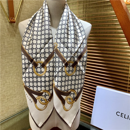 High Quality Luxury Celine Silk Scarf Womens – Style 24901 alternate view