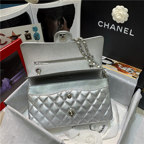 High Quality Luxury Chanel Silver CF 25 Flap Bag product detail