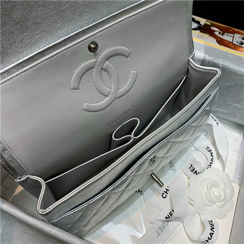 High Quality Luxury Chanel Silver CF 25 Flap Bag product detail