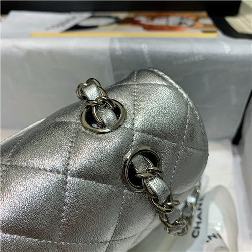 High Quality Luxury Chanel Silver CF 25 Flap Bag product detail