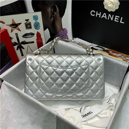High Quality Luxury Chanel Silver CF 25 Flap Bag alternate view