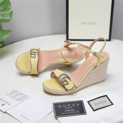 High Quality Luxury Gucci Wedge Platform Sandals – Style 12211 product detail