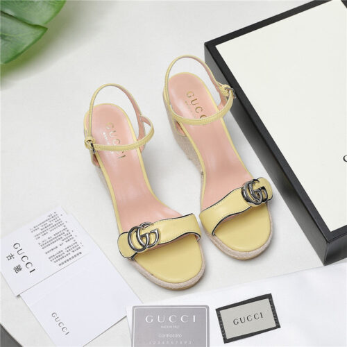 High Quality Luxury Gucci Wedge Platform Sandals – Style 12211 product detail