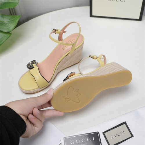 High Quality Luxury Gucci Wedge Platform Sandals – Style 12211 product detail