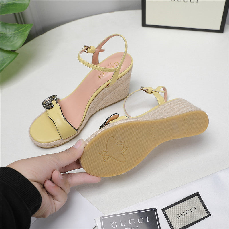 High Quality Luxury Gucci Wedge Platform Sandals – Style 12211 product detail