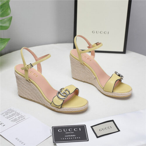 High Quality Luxury Gucci Wedge Platform Sandals – Style 12211