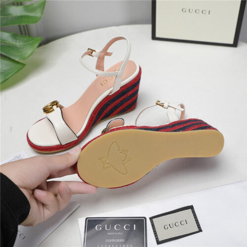 High Quality Luxury Gucci Wedge Platform Sandals – Style 53459 product detail