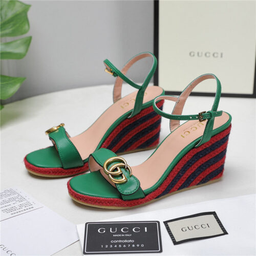 High Quality Luxury Gucci Wedge Platform Sandals – Style 32563