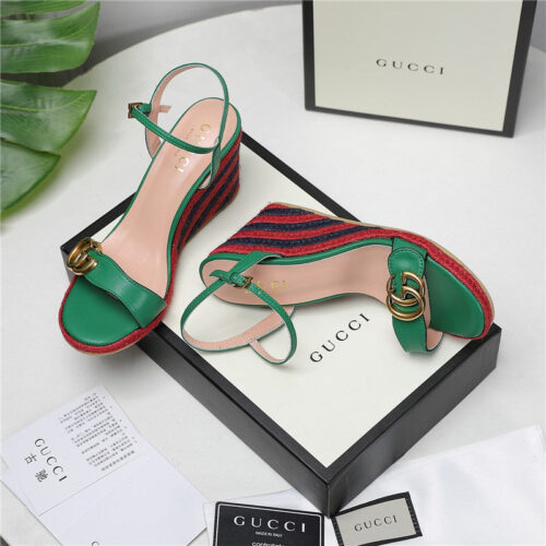 High Quality Luxury Gucci Wedge Platform Sandals – Style 32563 product detail