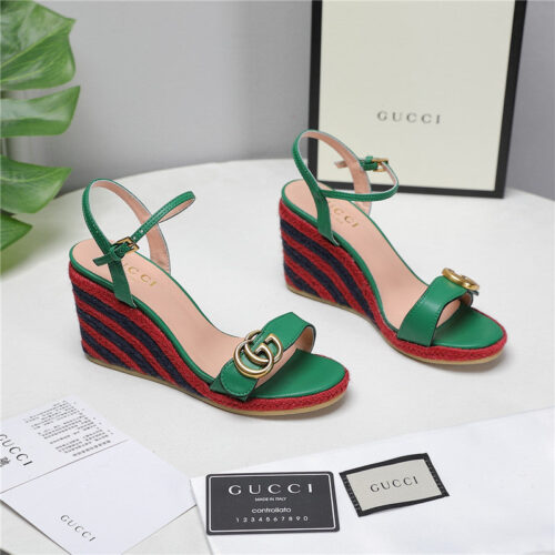 High Quality Luxury Gucci Wedge Platform Sandals – Style 32563 product detail