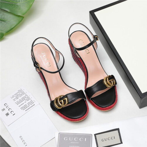High Quality Luxury Gucci Wedge Platform Sandals product detail