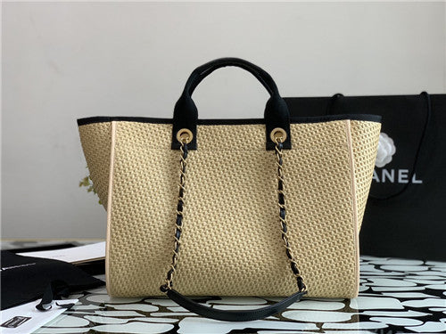 High Quality Luxury Chanel Woven Beach Bag alternate view