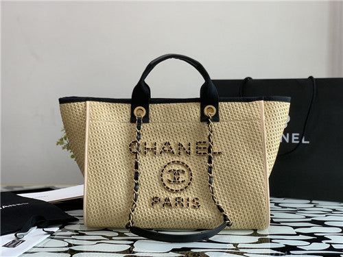 High Quality Luxury Chanel Woven Beach Bag