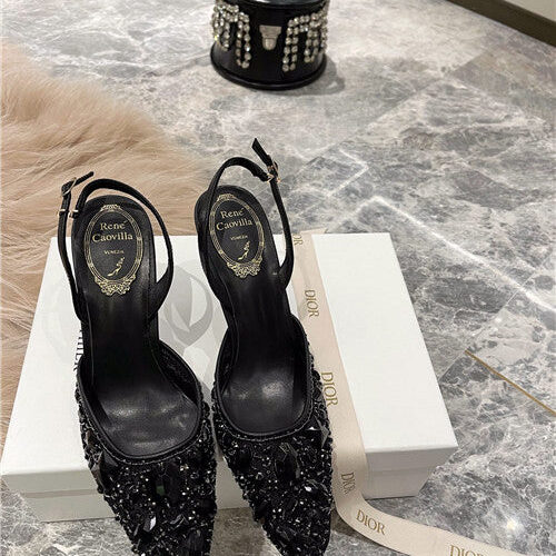 High Quality Luxury Rene Caovilla High Heel Sandals – Style 09766 alternate view