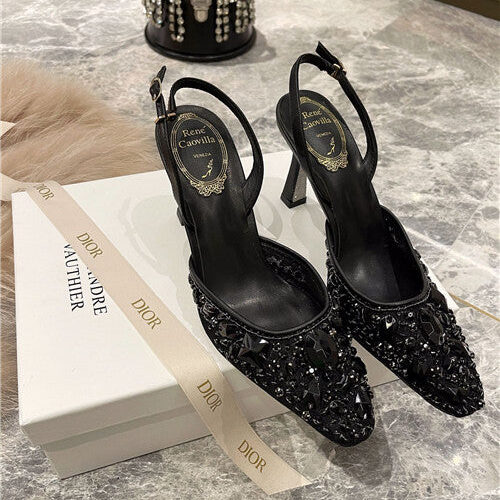 High Quality Luxury Rene Caovilla High Heel Sandals – Style 09766