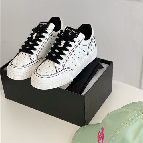 High Quality Luxury Chanel White Sneakers Womens – Style 98950