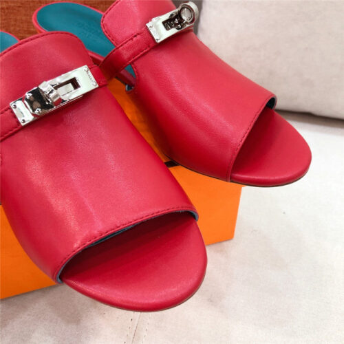 High Quality Luxury Hermes Chunky Heel Sandals – Style 01635 product detail