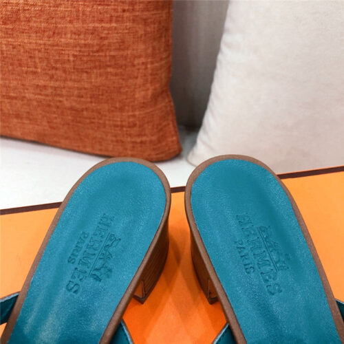 High Quality Luxury Hermes Chunky Heel Sandals – Style 68867 product detail