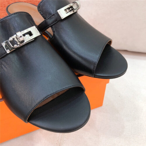 High Quality Luxury Hermes Chunky Heel Sandals – Style 36099 product detail