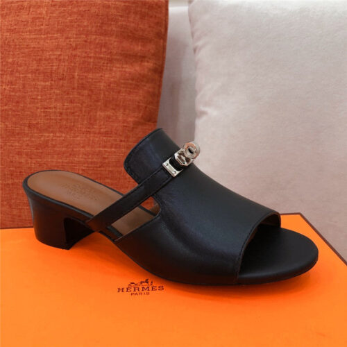 High Quality Luxury Hermes Chunky Heel Sandals – Style 36099 product detail