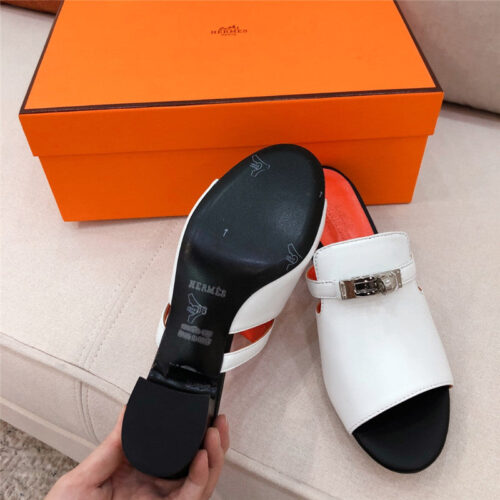 High Quality Luxury Hermes Chunky Heel Sandals – Style 03331 product detail