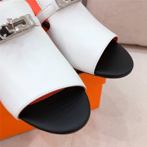 High Quality Luxury Hermes Chunky Heel Sandals – Style 03331 product detail