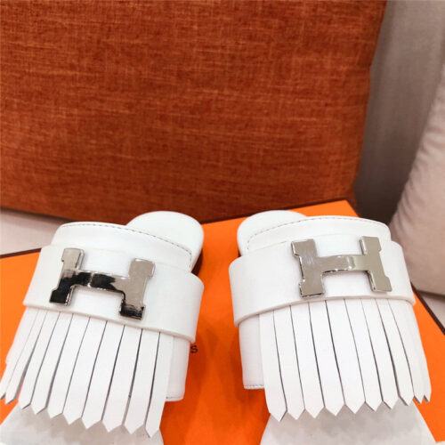 High Quality Luxury Hermes H Flat Slipper Sandals – Style 55171 product detail