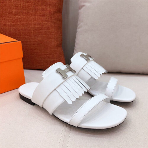 High Quality Luxury Hermes H Flat Slipper Sandals – Style 55171 alternate view