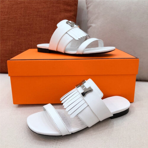 High Quality Luxury Hermes H Flat Slipper Sandals – Style 55171 product detail