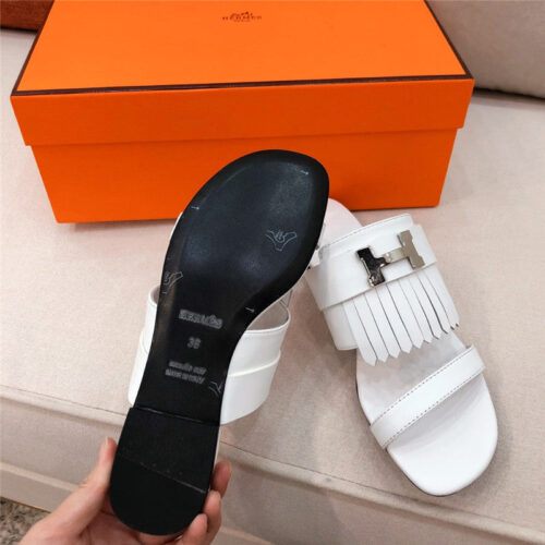 High Quality Luxury Hermes H Flat Slipper Sandals – Style 55171 product detail