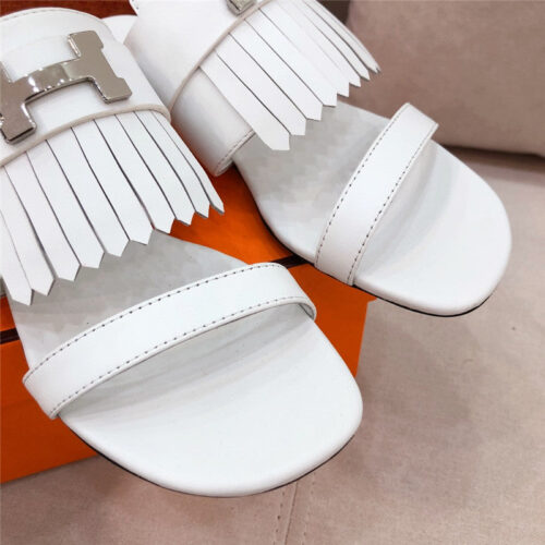 High Quality Luxury Hermes H Flat Slipper Sandals – Style 55171 product detail