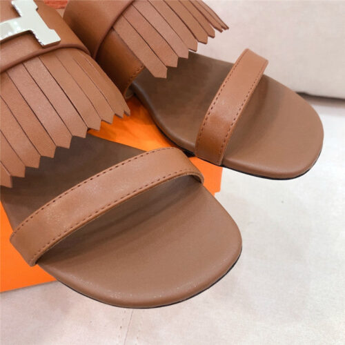 High Quality Luxury Hermes H Flat Slipper Sandals product detail