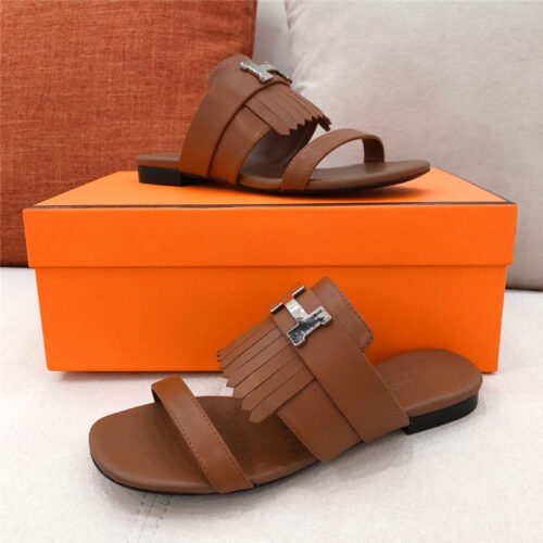 High Quality Luxury Hermes H Flat Slipper Sandals product detail