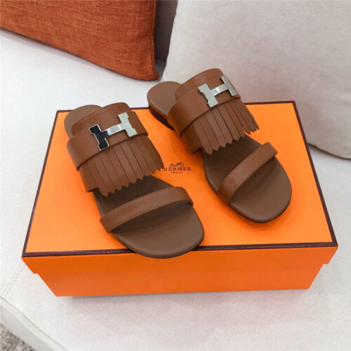 High Quality Luxury Hermes H Flat Slipper Sandals