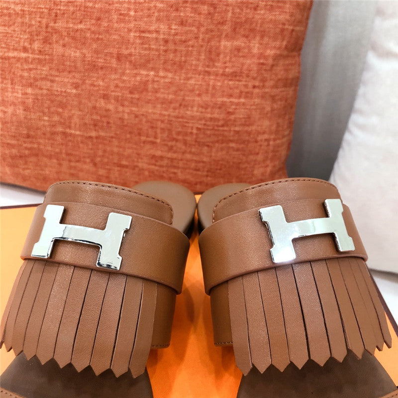 High Quality Luxury Hermes H Flat Slipper Sandals product detail