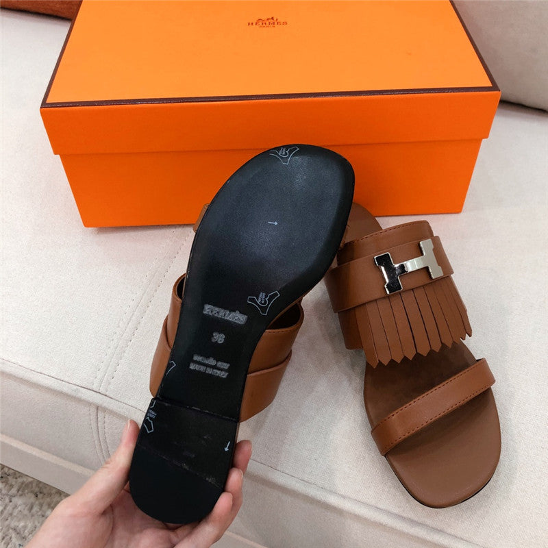 High Quality Luxury Hermes H Flat Slipper Sandals product detail