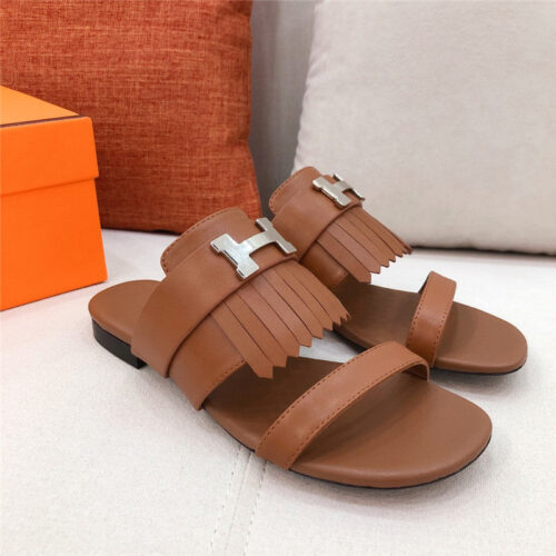 High Quality Luxury Hermes H Flat Slipper Sandals alternate view