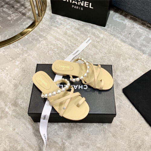 High Quality Luxury Chanel Pearl Embellished Sandals – Style 12454 product detail