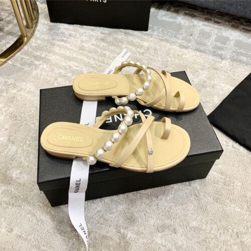 High Quality Luxury Chanel Pearl Embellished Sandals – Style 12454 product detail