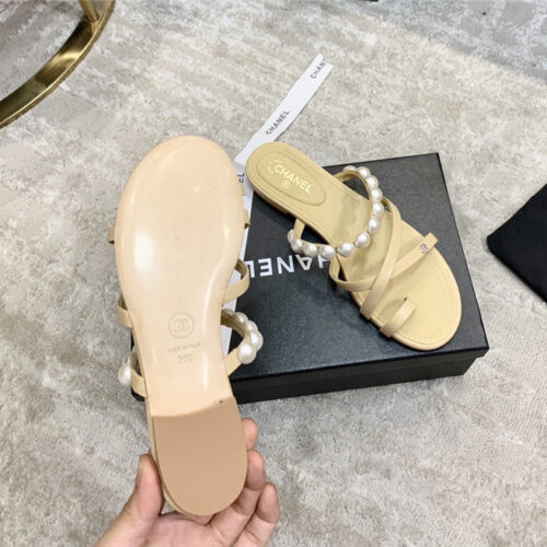 High Quality Luxury Chanel Pearl Embellished Sandals – Style 12454 product detail