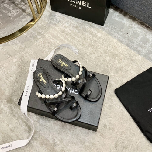 High Quality Luxury Chanel Pearl Embellished Sandals – Style 14150 product detail