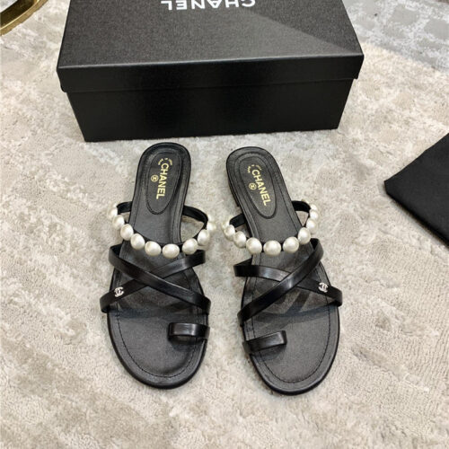 High Quality Luxury Chanel Pearl Embellished Sandals – Style 14150 product detail