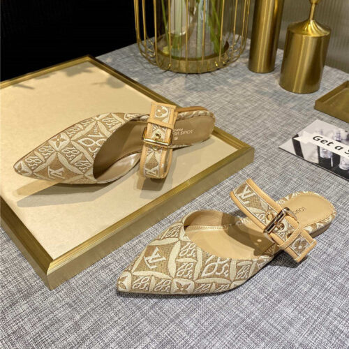High Quality Luxury Louis Vuitton Sofia Flat Slippers – Style 50883 product detail