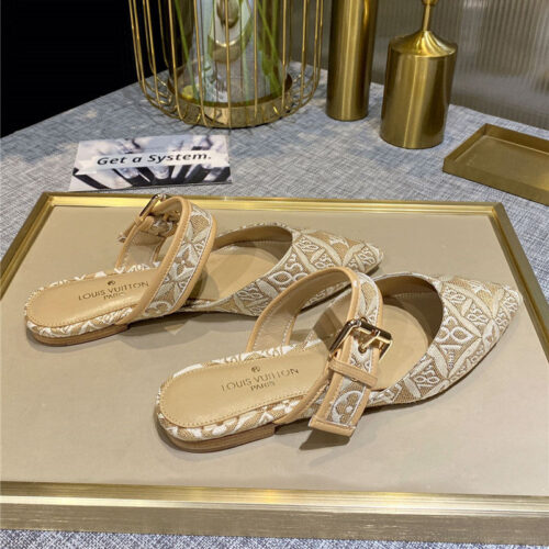 High Quality Luxury Louis Vuitton Sofia Flat Slippers – Style 50883 product detail