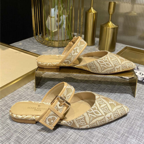High Quality Luxury Louis Vuitton Sofia Flat Slippers – Style 50883