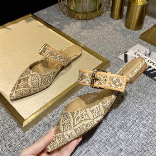 High Quality Luxury Louis Vuitton Sofia Flat Slippers – Style 50883 product detail