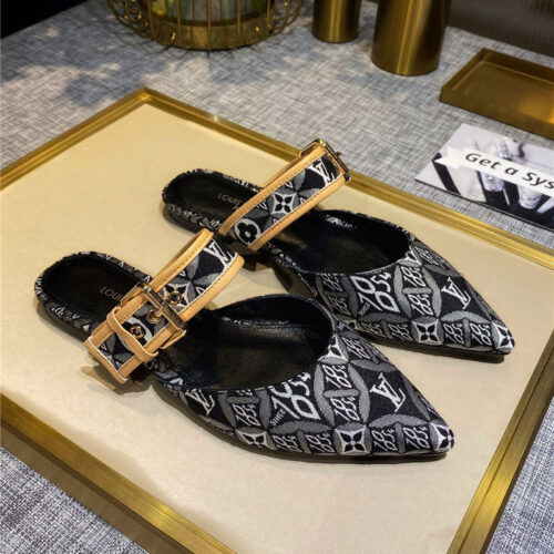 High Quality Luxury Louis Vuitton Sofia Flat Slippers
