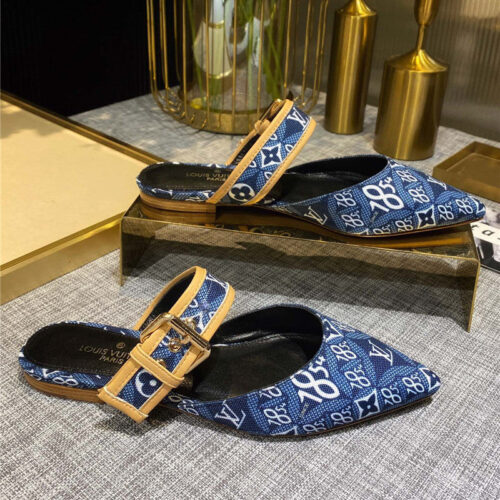 High Quality Luxury Louis Vuitton Sofia Flat Slippers – Style 99459
